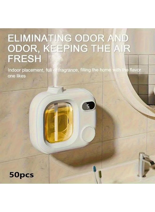 عطر جو محمول على الحائط أبيض قابلة لإعادة الشحن عبر USB مع مرطب للهواء - Image 1